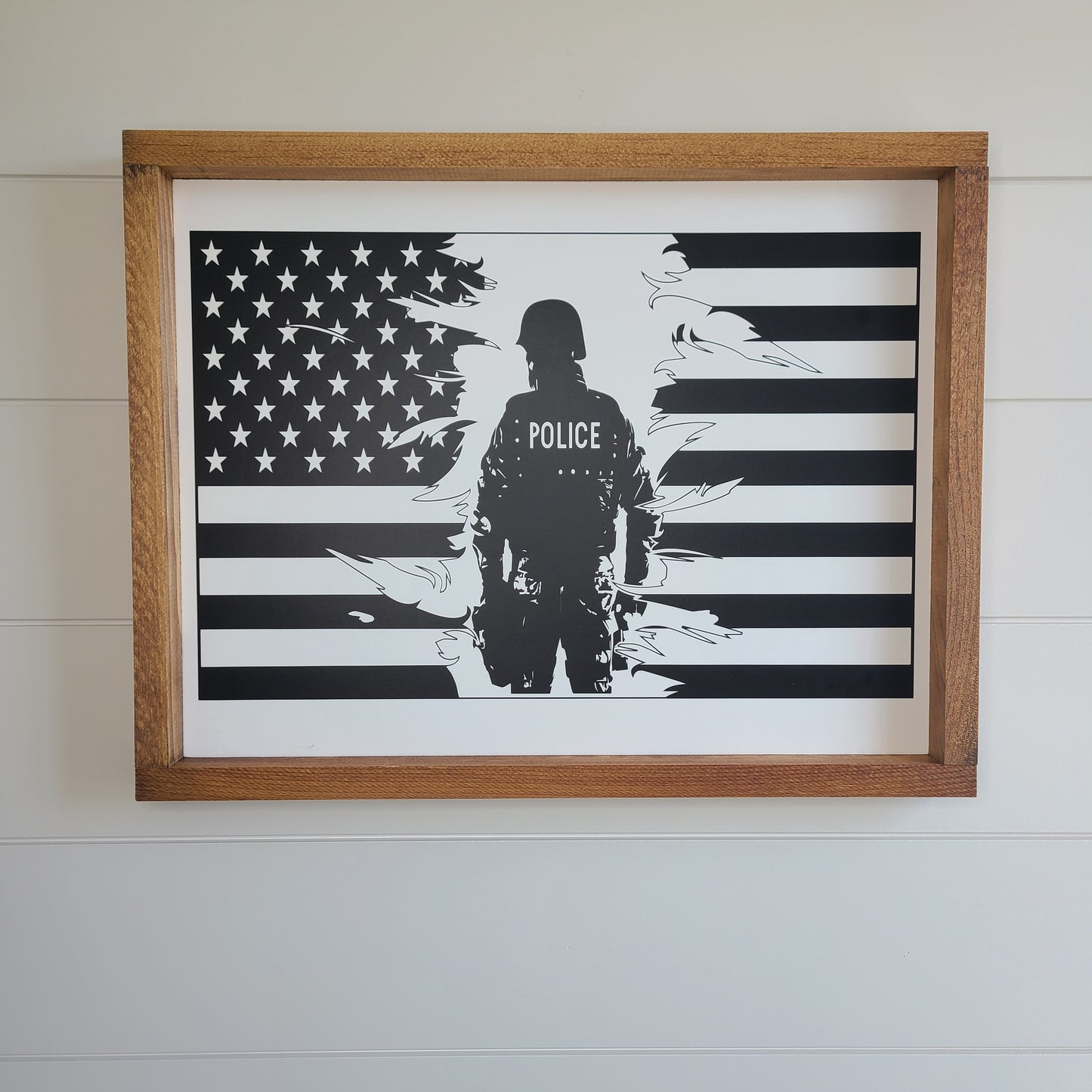Police Flag Sign