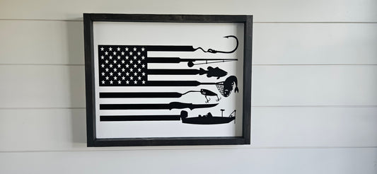 Fishing Flag Sign