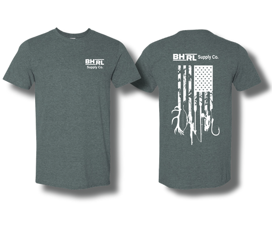 Fishing and Hunting Flag T-Shirt