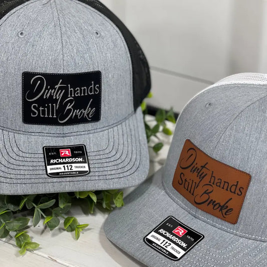 Adult Dirty Hands, Still Broke Patch Snapback Hat