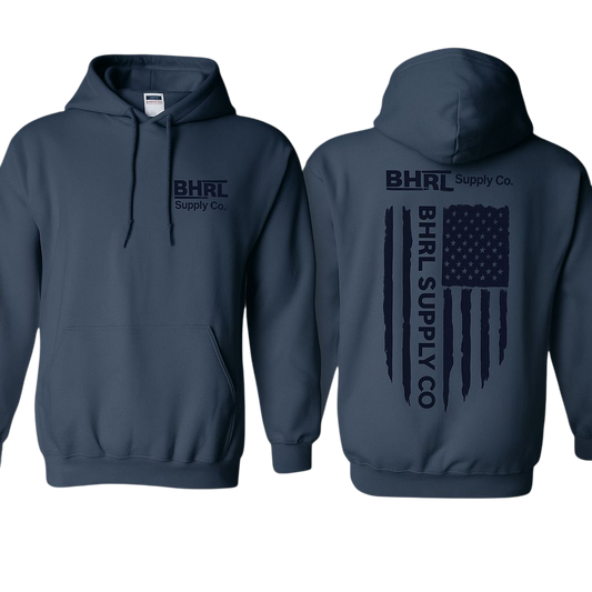 Indigo Blue BHRL Flag Hoodie
